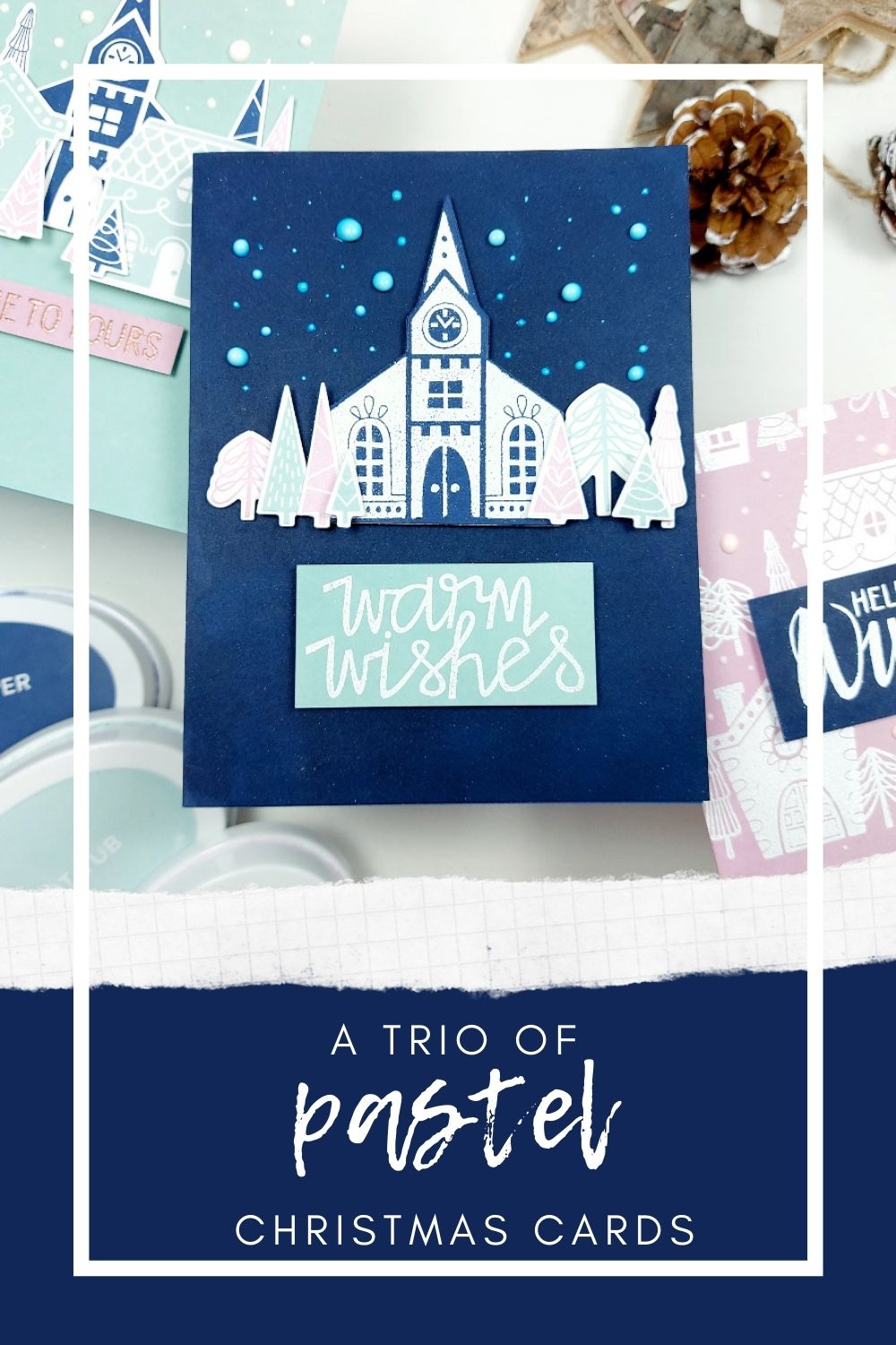 A trio of Pastel Christmas cards - CP Nordic Wood release! - Pretty ...